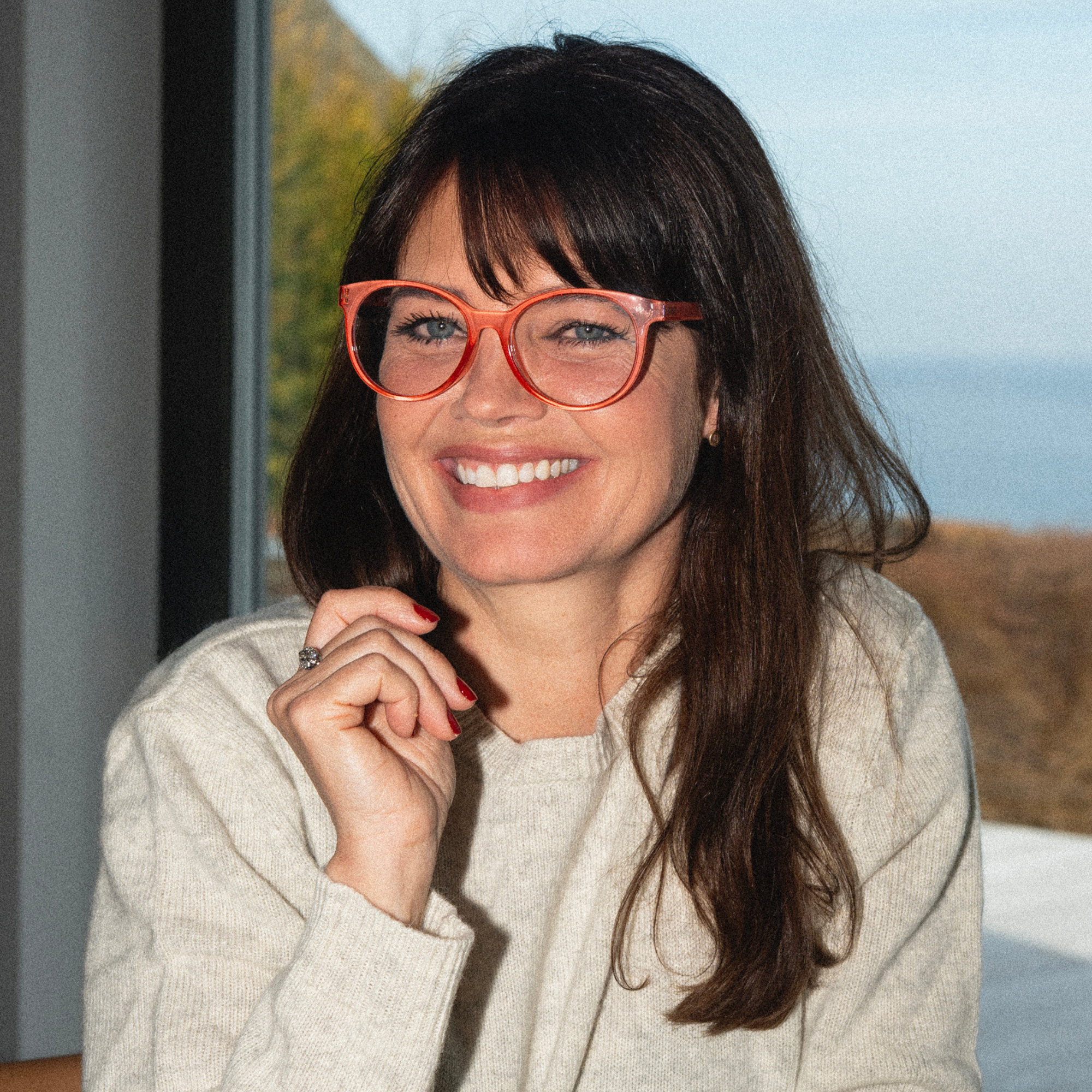 Lesebriller City - coral