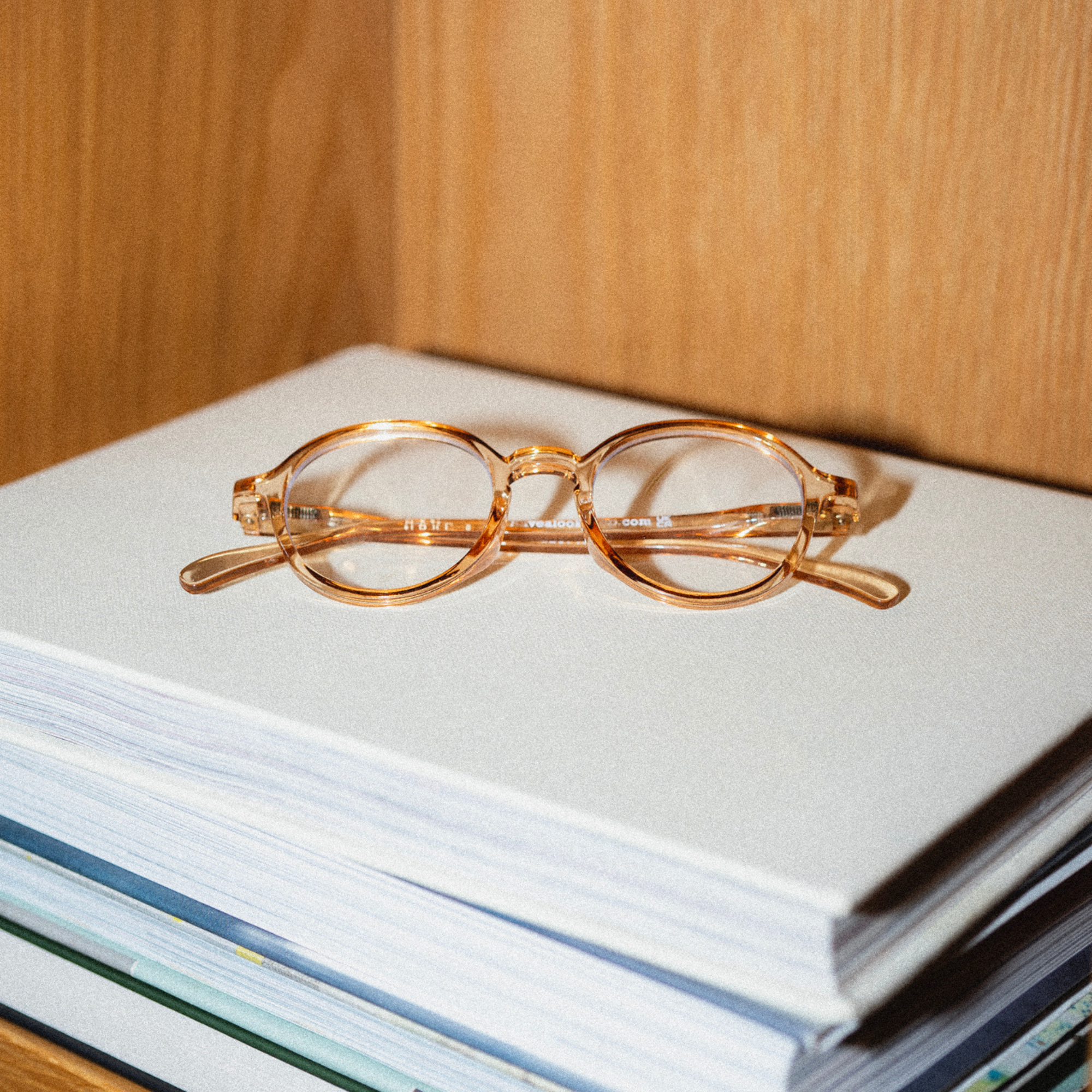 Lesebriller Circle Slim - amber