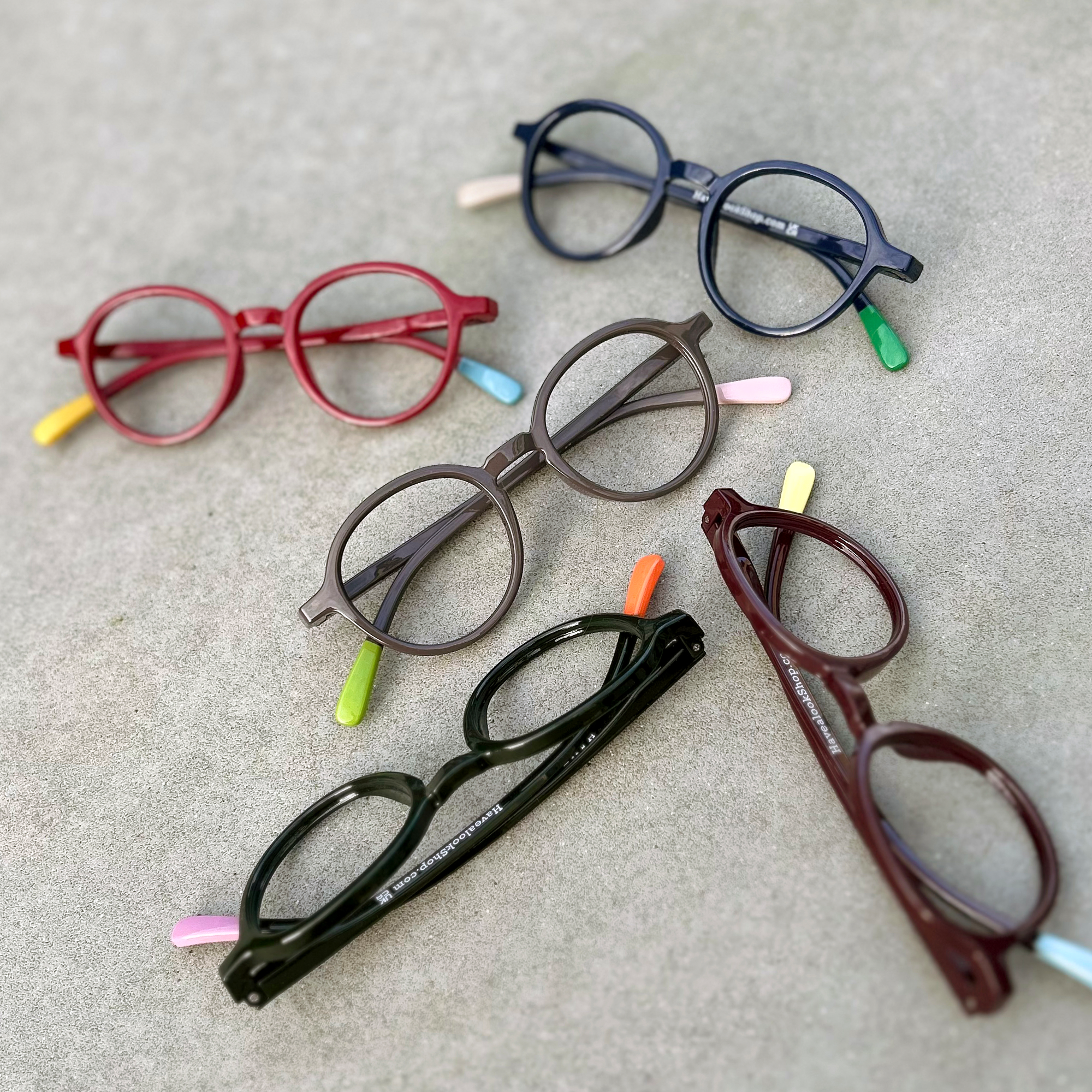 Lesebriller Circle Slim - cherry